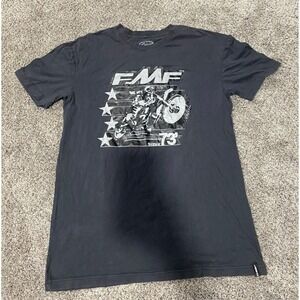 FMF Racing Graphic T-Shirt Mens Large Black Excellent Motocross Since 73 Tee
